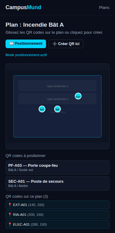 Plan interactif sur mobile